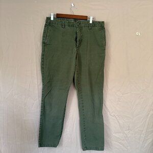 Old Navy Men's Slim Built in Flex Heritage Green Chino Pants Size 34X30 Office